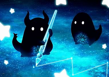 Celestial Cartoon Creatures Drawing Constellations