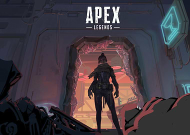 Apex Legends: Wraith in a doorway