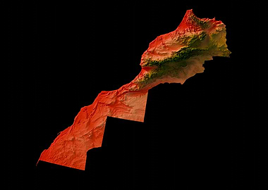 Morocco Topographic Map