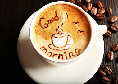 Good Morning Coffee Art