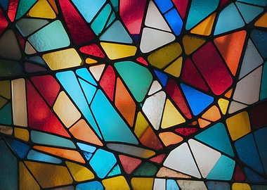 Colorful Stained Glass Window Abstract