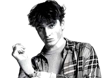 Monochrome Portrait of Benson Boone