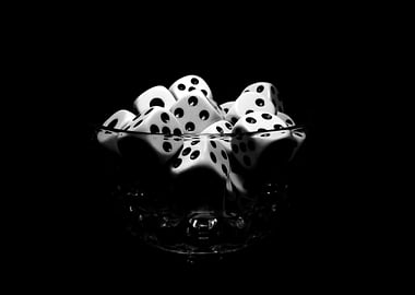 Dice in a Bowl, Black and White