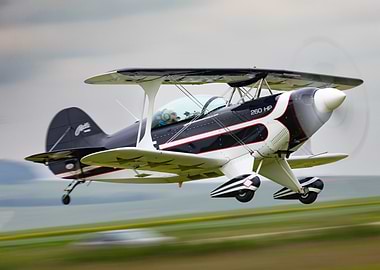 Biplane in Flight