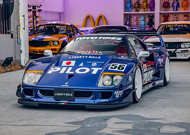Blue Liberty Walk Ferrari F40