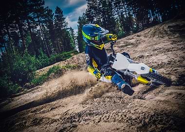 Motocross Rider in Action