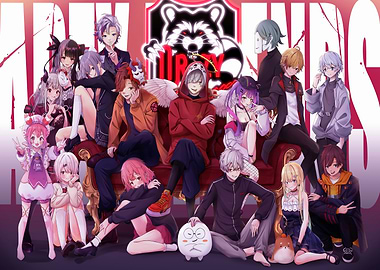 Anime Characters Group Portrait on Sofa