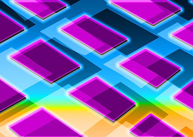 Abstract Purple Rectangles on Colorful Background