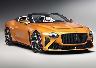 Orange Bentley Bacalar Convertible Car