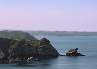 Coastal Landscape with Rocky Outcrops