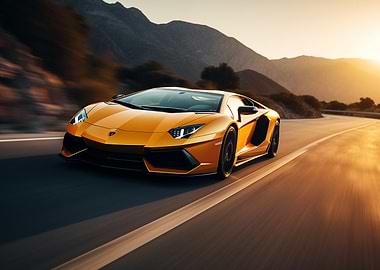Lamborghini Aventador in motion