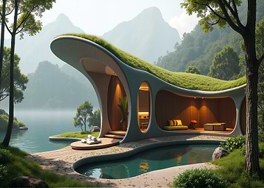 Modern Eco-Friendly House by the Lake