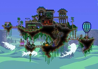 Terraria Floating Island House