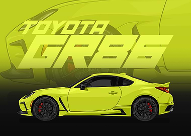 Toyota GR86 Car Illustration