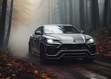 Lamborghini Urus in Forest