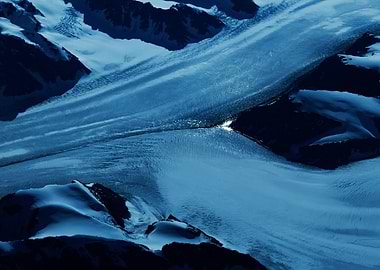 Aerial View of a Glacier Landscape