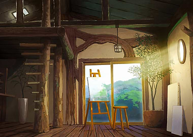 Artist's Studio with Natural Light