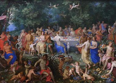 Renaissance Feast in a Forest