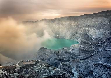 Kawah Ijen Volcano Crater Lake