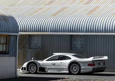 Silver Mercedes-Benz CLK GTR