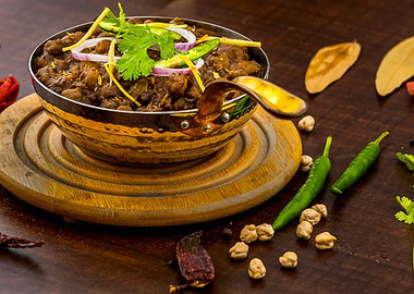 Chana Masala in a Copper Bowl