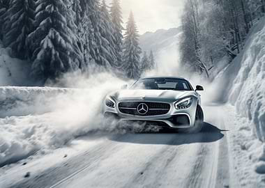 Mercedes AMG GT in Winter