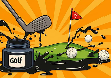 Golf Ink Illustration