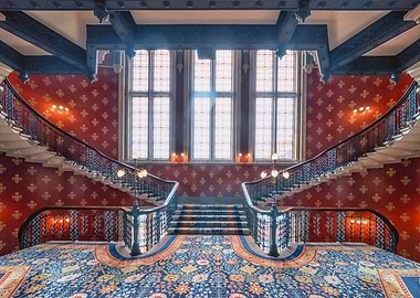 Grand Staircase with Ornate Details