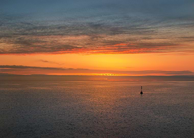 Ocean Sunset with Buoy
