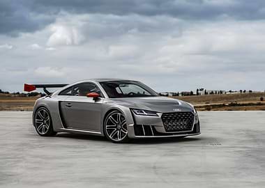 Silver Audi TT with Red Accents