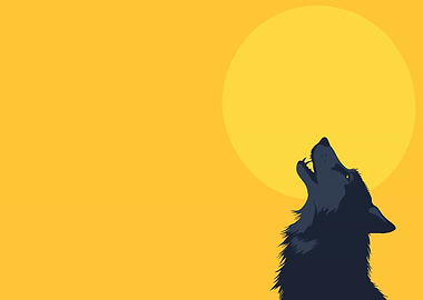 Wolf Howling at the Moon