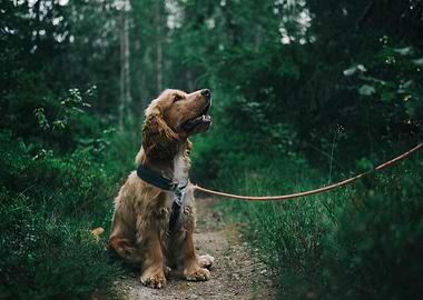 Cocker Spaniel in Forest