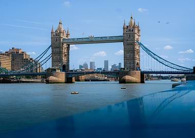 Tower Bridge in London on sunny day
