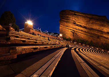 Red Rocks Amphitheatre at Night
