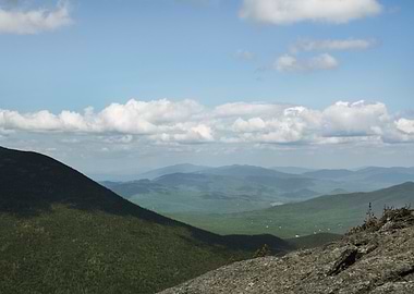 Mountain Landscape with Cloudy Sky