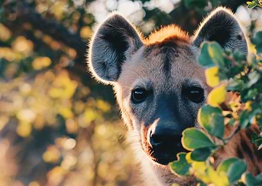 Close-up of a Hyena in Nature