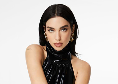 dua lipa portrait in black vinyl