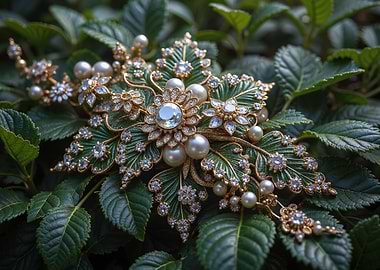 Elegant Pearl and Diamond Hair Accessory