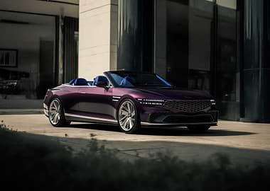 purple genesis convertible car