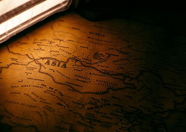 Vintage Map of Asia