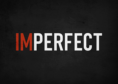 Imperfect Text Art on Dark Background