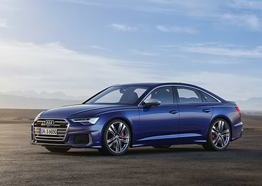 Blue Audi S6 Sedan Car