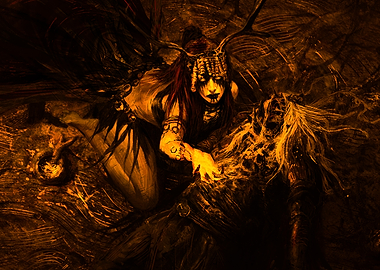 Dark Fantasy Witch and Creature