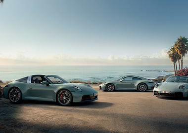 Coastal Elegance: Three Porsche 911s