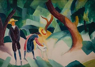 People in the Forest, Painting