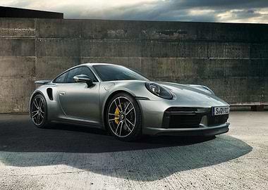 Sleek Silver Porsche 911 on Concrete