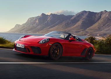 Red Porsche Speedster: Coastal Mountain Drive