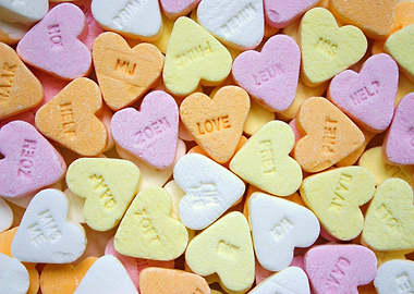 Candy Hearts with Words