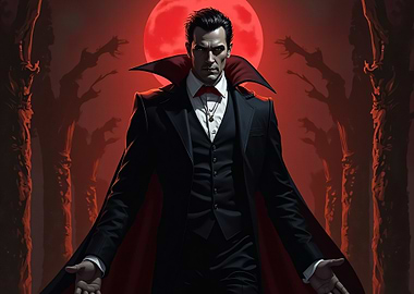 Dracula in the moonlight