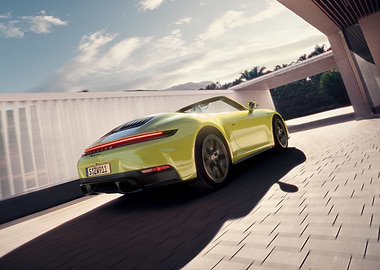Lime Green Porsche 911 Cabriolet